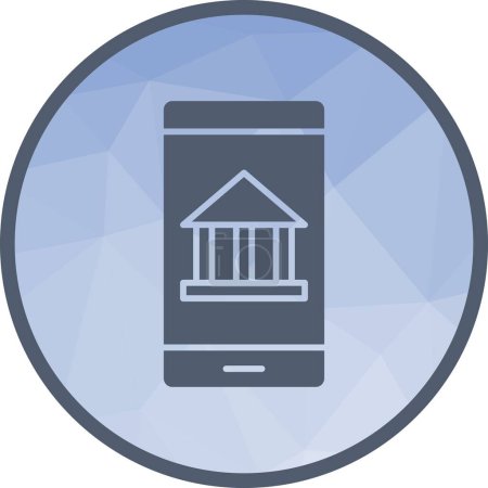 Mobile Banking icon vector image. Suitable for mobile application web application and print media.