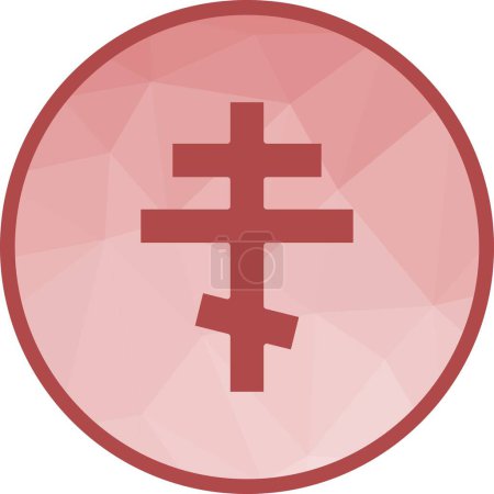 Symbolbild des orthodoxen Kreuzes. Geeignet für mobile Applikationen und Printmedien.