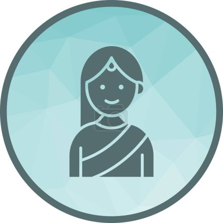 Illustration for Sari icon vector image. Suitable for mobile application web application and print media. - Royalty Free Image