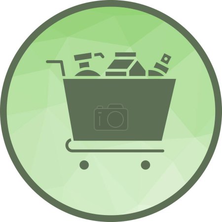 Shopping Items Symbolvektorbild. Geeignet für mobile Applikationen und Printmedien.