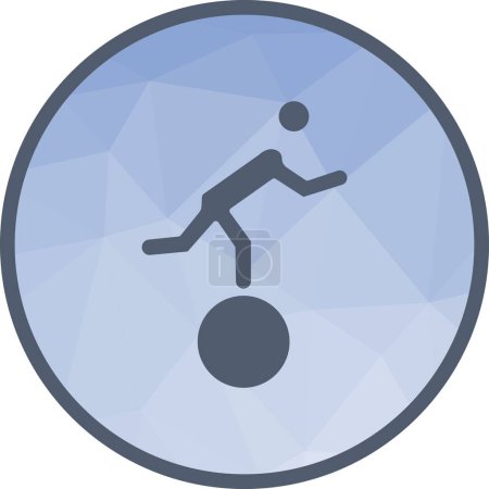 Walking on Ball icon vector image. Suitable for mobile application web application and print media.