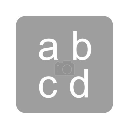 Eingabe von lateinischen Kleinbuchstaben Symbolvektorbild. Geeignet für mobile Applikationen und Printmedien.