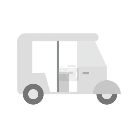Illustration for Auto Rickshaw icon vector image. Suitable for mobile application web application and print media. - Royalty Free Image