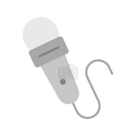 Illustration for Mic with wire icon vector image. Suitable for mobile application web application and print media. - Royalty Free Image