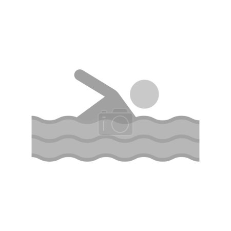 Image vectorielle d'icône de natation de personne. Convient aux applications mobiles, aux applications Web et aux médias imprimés.