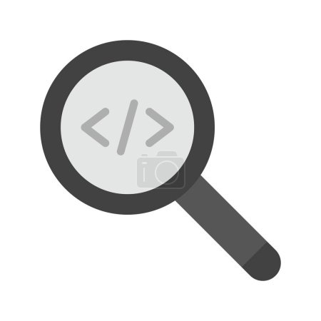 Search from Code icon vector image. Suitable for mobile application web application and print media.