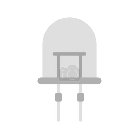 Imagen vectorial del icono del diodo emisor de luz. Adecuado para aplicaciones móviles aplicación web y medios de impresión.