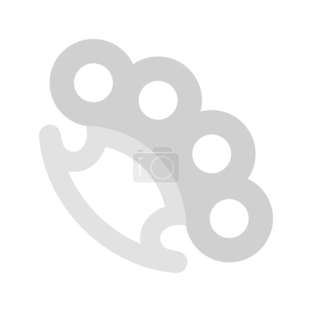 Brass Knuckles icône vecteur image. Convient aux applications mobiles, aux applications Web et aux médias imprimés.