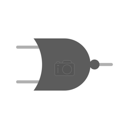 Ilustración de Imagen vectorial del icono de NOR Gate. Adecuado para aplicaciones móviles aplicación web y medios de impresión. - Imagen libre de derechos
