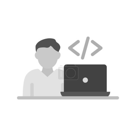 Software Developer icon vector image. Suitable for mobile application web application and print media.