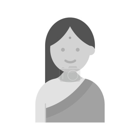 Illustration for Sari icon vector image. Suitable for mobile application web application and print media. - Royalty Free Image