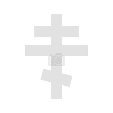 Symbolbild des orthodoxen Kreuzes. Geeignet für mobile Applikationen und Printmedien.