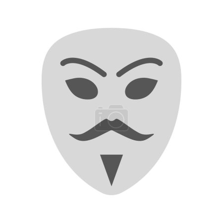 Imagen vectorial del icono de máscara de hacker. Adecuado para aplicaciones móviles aplicación web y medios de impresión.