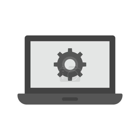 Laptop Settings icon vector image. Suitable for mobile application web application and print media.
