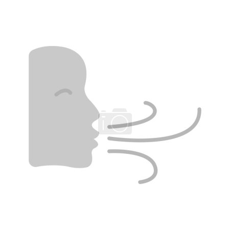 Image vectorielle de l'icône Wind Face. Convient aux applications mobiles, aux applications Web et aux médias imprimés.