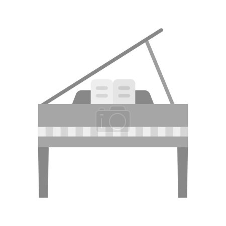 Illustration for Grand Piano icon vector image. Suitable for mobile application web application and print media. - Royalty Free Image