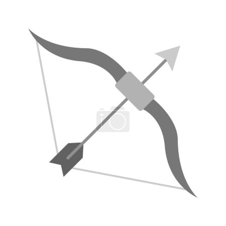 Pfeil und Bogen Symbolvektorbild. Geeignet für mobile Applikationen und Printmedien.