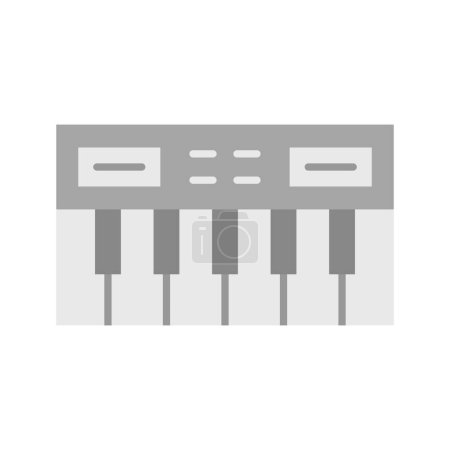 Illustration for Piano Keyboard icon vector image. Suitable for mobile application web application and print media. - Royalty Free Image