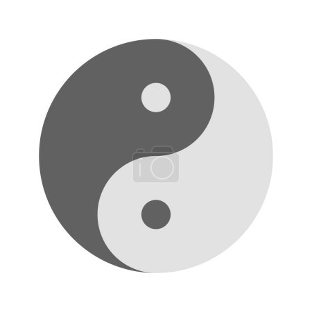 Yin Yang icône image vectorielle. Convient aux applications mobiles, aux applications Web et aux médias imprimés.