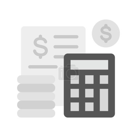 Presupuesto Cálculos icono imagen vectorial. Adecuado para aplicaciones móviles aplicación web y medios de impresión.