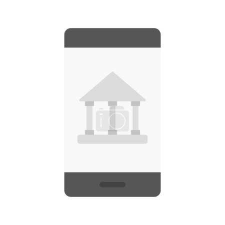 Banca móvil icono de imagen vectorial. Adecuado para aplicaciones móviles aplicación web y medios de impresión.