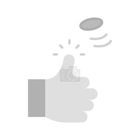 Ilustración de Imagen vectorial de ícono de lanzamiento de moneda. Adecuado para aplicaciones móviles aplicación web y medios de impresión. - Imagen libre de derechos
