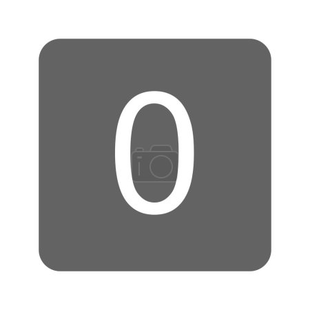 Keycap Digit Zero icon vector image. Suitable for mobile application web application and print media.