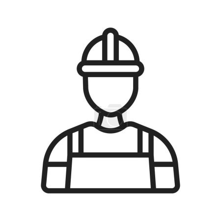 Imagen vectorial del icono del trabajador. Adecuado para aplicaciones móviles aplicación web y medios de impresión.