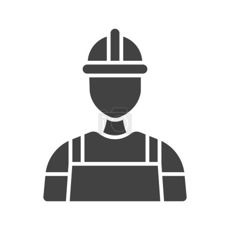 Imagen vectorial del icono del trabajador. Adecuado para aplicaciones móviles aplicación web y medios de impresión.