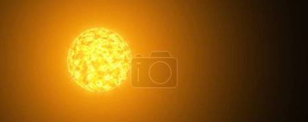 Photo for Artificial Sun. A high and clean energy ball that sustains a nuclear fusion reaction and generates hot plasma. - Royalty Free Image