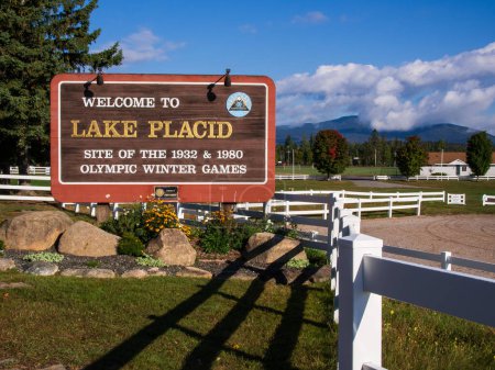 Photo for Lake Placid is a village in the Adirondack Mountains in Essex County, New York, United States. - Royalty Free Image