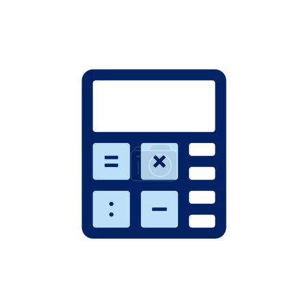 Ilustración de Vector icono concepto de calculadora para calcular los gastos de contabilidad fiscal o presupuestación. Puede ser utilizado para la educación, matemáticas, ciencia. Se puede aplicar a la web, sitio web, póster, aplicaciones móviles, anuncios - Imagen libre de derechos