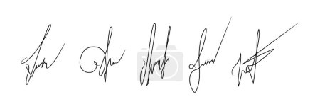 Set of business signatures.