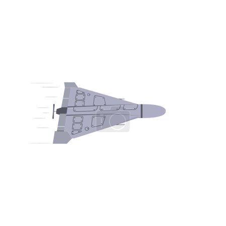 Kamikaze military combat drone. Iranian Drone kamikaze Shahed. Vector illustration.