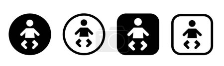 Illustration for Baby vector icon set - Royalty Free Image