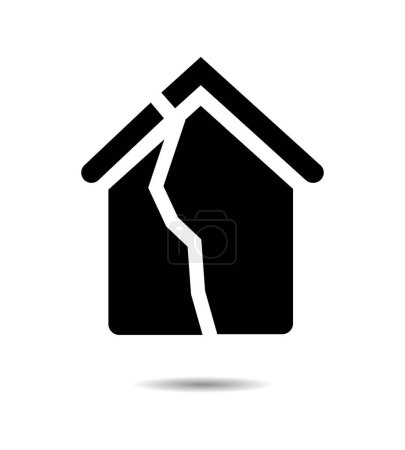 Illustration for Broken house vector icons set - Royalty Free Image