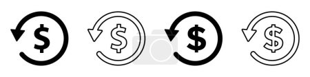 Ilustración de Iconos vectoriales de carga. Devolver dinero vector signos - Imagen libre de derechos