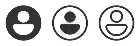  Anonyme Benutzer Porträt flache Vektor-Icon-Konzepte