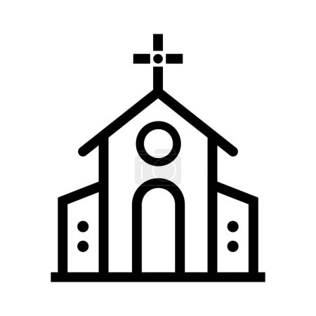 Illustration for Church building vector icon - Royalty Free Image