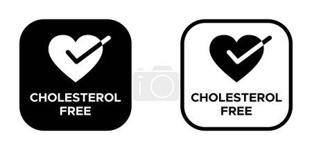 Cholesterol free vector signs. Cholesterol free vector illustrations