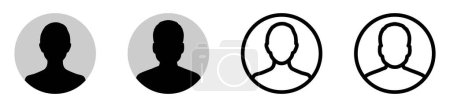Vector avatar icono de usuario planos diseños conjunto. Hombres y mujeres signos de perfil vectorial