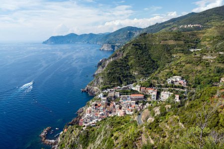 Photo for Beautiful view on a village in the National park of Cinque Terre, Italy - Royalty Free Image