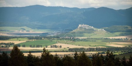 Photo for Cathedral at Spisska Kapitula and Spis castle in background, Slovakia - Royalty Free Image