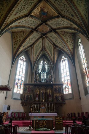 Photo for SPISSKA KAPITULA, SLOVAKIA - AUG 9, 2023:  Interior of Saint Martin's Cathedral in Spisska Kapitula, Slovakia - Royalty Free Image