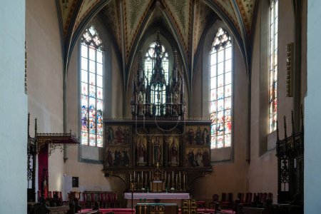 Photo for SPISSKA KAPITULA, SLOVAKIA - AUG 9, 2023:  Interior of Saint Martin's Cathedral in Spisska Kapitula, Slovakia - Royalty Free Image