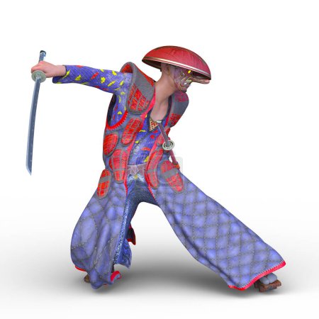 Photo for 3D rendering of a fencer - Royalty Free Image