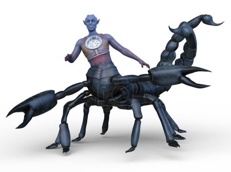 Téléchargez les photos : Rendu 3D d'un homme scorpion - en image libre de droit