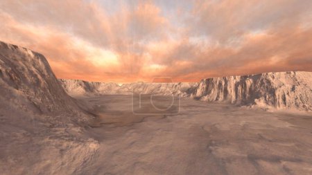 3D rendering of the rocky outcrops