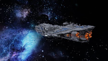 Photo for 3D rendering of a spaceship - Royalty Free Image