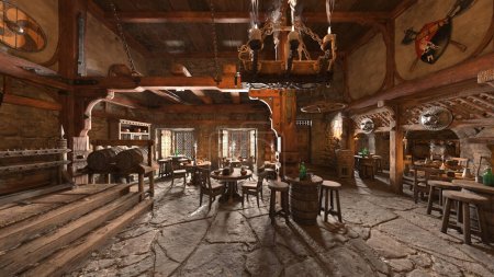 Foto de 3D rendering of the bar with wooden interior - Imagen libre de derechos